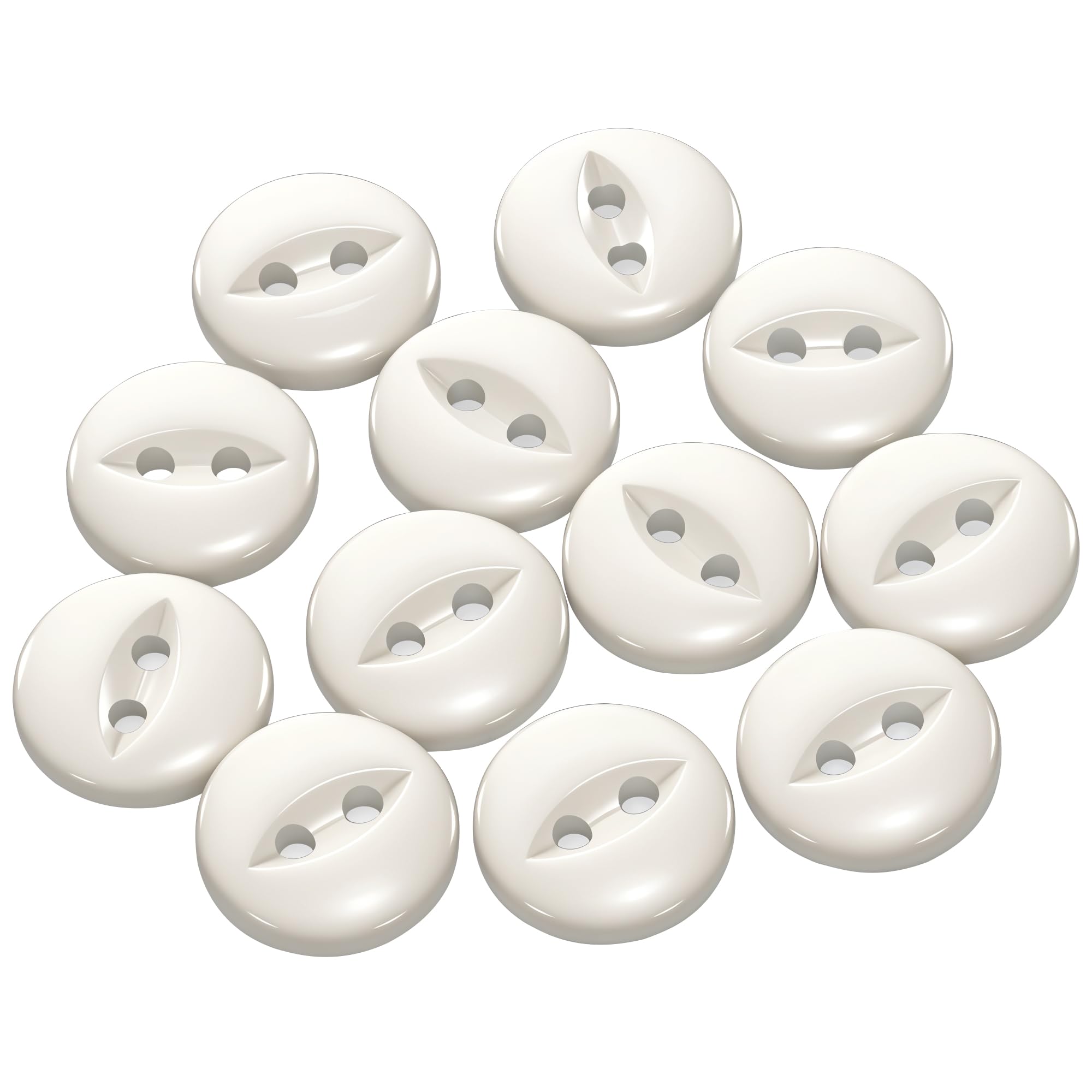 Trimming Shop Clear 11mm Round Resin Fisheye Buttons, 2 Hole Plastic Sewing Buttons for Clothing, Knitting, DIY Crafts, Crochet, Fashion Design & Scrapbooking Projects, 100pcs