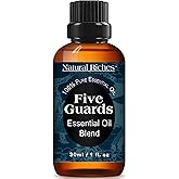 Natural Riches Five Guards Essential Oil Blend for Health Shield Aromatherapy with Clove Cinnamon Lemon Rosemary Eucalyptus O