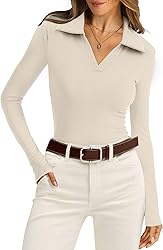 WIHOLL Plus Size Women Blouses Long Sleeve Shirts
