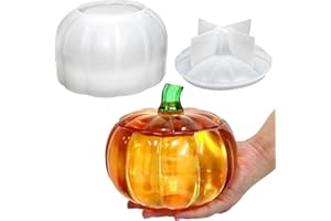 RESINWORLD 5'' Large Pumpkin Jar Mold, Halloween Resin Mold, Box Storage Silicone Mold for Resin, Clay, Gypsum Casting