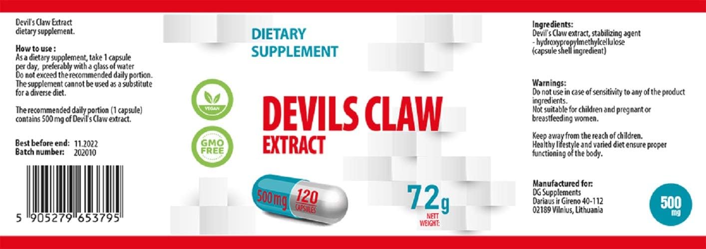 Hepatica Devil’s Claw 10:1 Extract - 5000mg Equivalent, 120 count (Pack of 1) - Image 3