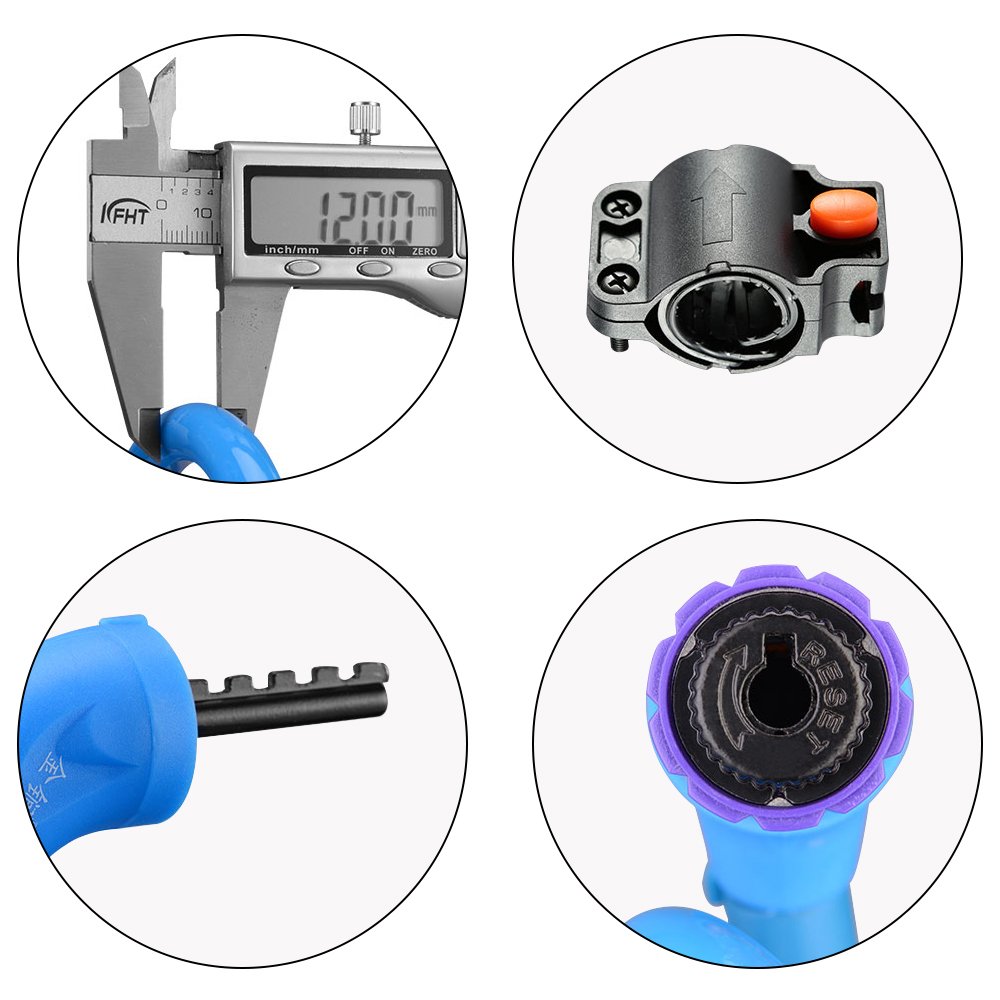 Jinjian Bike Lock with 5-Digit Resettable Number, 120cm/12mm Heavy Duty Chain Lock, Combination Cable Lock For Bicycle, Scooter, Grills & Other Items That Need To Be Secured …