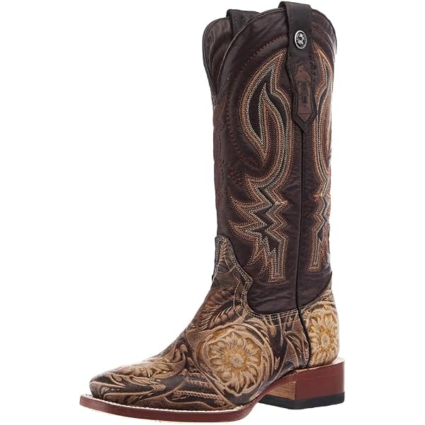 Bottes Western JAR BOOTS Cognac - Taille 10 - Imitation Cuir, Style Cowboy - Fabriqué Aux États-Unis