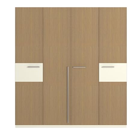 Forzza Twill 4 Door Wardrobe Oak Finish Brown Amazon In Home