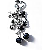 Jekeiodoe Cherry Bag Charms Punk Keychain Charm, Y2K Aesthetic Purse Charm Purse Keychain for Handbag,Backpack Women,Men