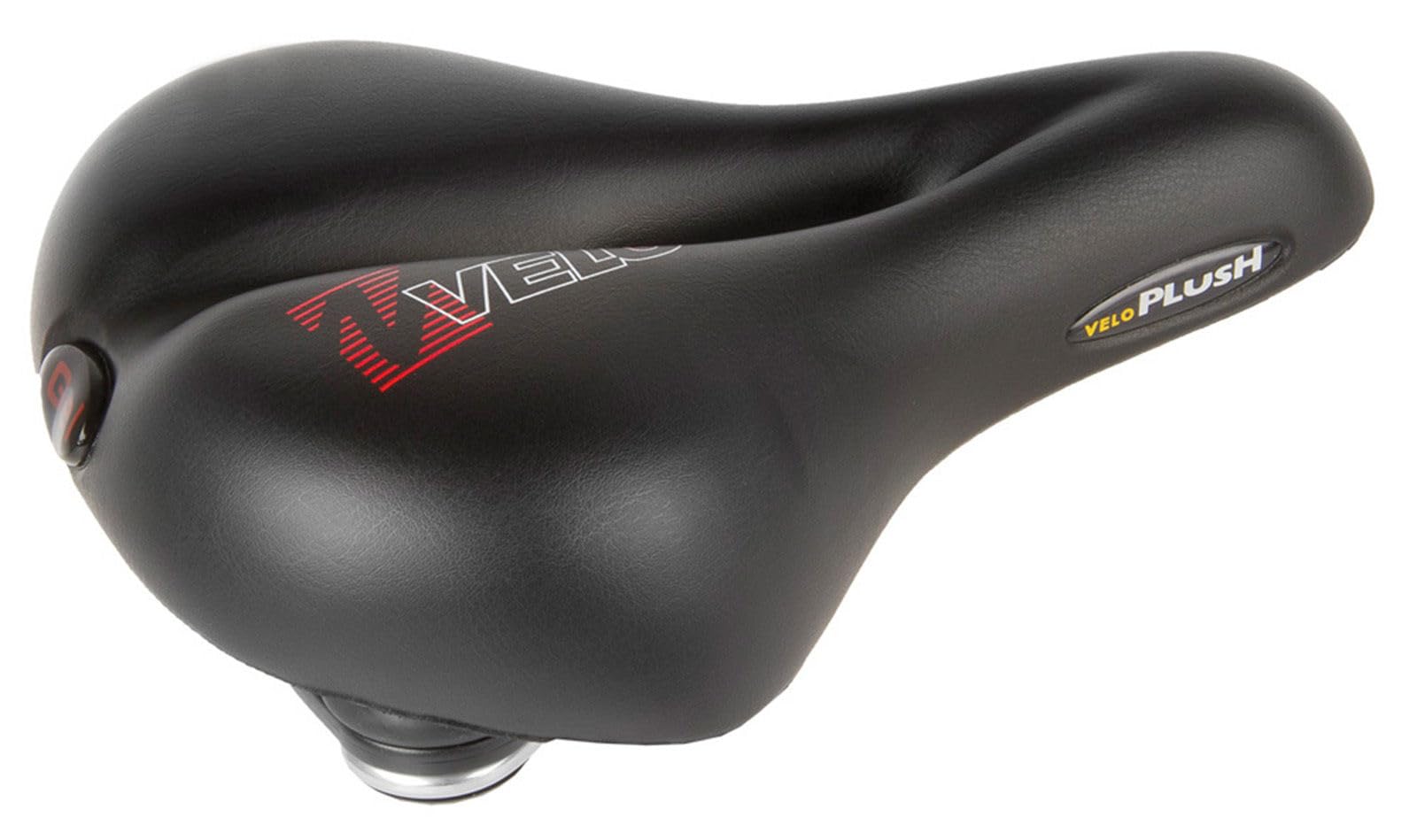 Velo Plush Gel Elasto Saddle, Black/Blue, L = 254 mm X W = 200 mm X H = 90mm