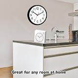 Coslife Wall Clock 9 Inch Silent Quartz Battery Operated Non Ticking view 3