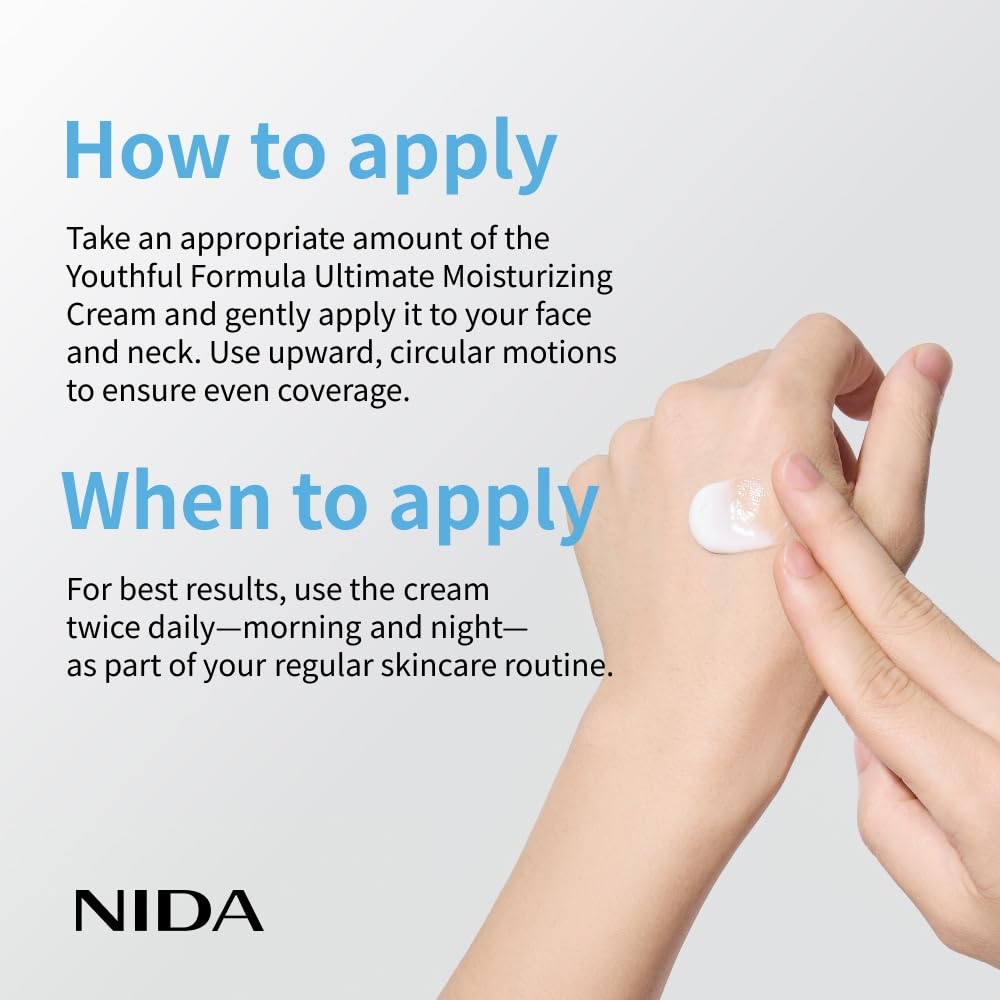 Youthful Formula™ Ultimate Moisturizing Cream | Centella Asiatica, Niacinamide, Hyaluronic Acid, Collagen | Wrinkles, Fine Lines, Dark Spots, Dry Skin, Redness | 3.38 fl. oz., 100ml