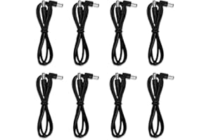 pigtone 60CM Guitar Effect Pedal Power Supply Cable 2.1 mm Cord (8 Pack)