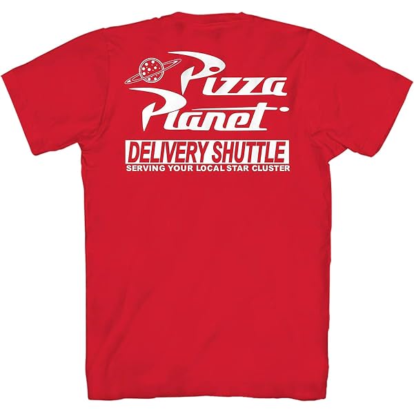 Toy Story Mens' Pizza Planet Delivery Shuttle T-Shirt (X-Large