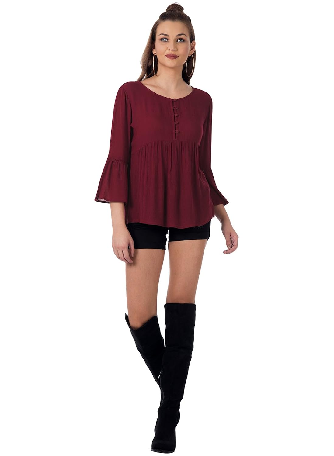 faballey women's plain regular fit top