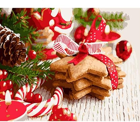 Biscotti Di Natale X Bambini.Adulti Paint By Number Kit Per Bambini Dipingere Con I Numeri Biscotti Di Natale Giocattolo Gioco Artistica Regalo Adatto Ad Amici Di Famiglia 40x50cm Senza Telaio Amazon It Casa E Cucina
