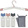Sazfli 10-Pack Foldable Travel Hangers - ABS & Aluminum Rivets, Compact 5.5x3 Inch, Non-Slip, Gift Box Set (Black/White) - View #2