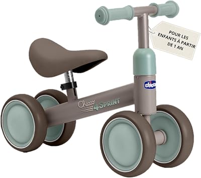 Draisienne Vélo Bebé 1 an sans Pédales, pour Enfants, Conduite Souple, Roues en Caoutchouc, siège Souple antidérapant, poignées antidérapantes, 1-3 Ans, Max 20 kg, Beige