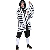 Buyoem Iguro Cosplay Costume Adults Kimono Robe Uniform Outfit Halloween Full Set with Wig