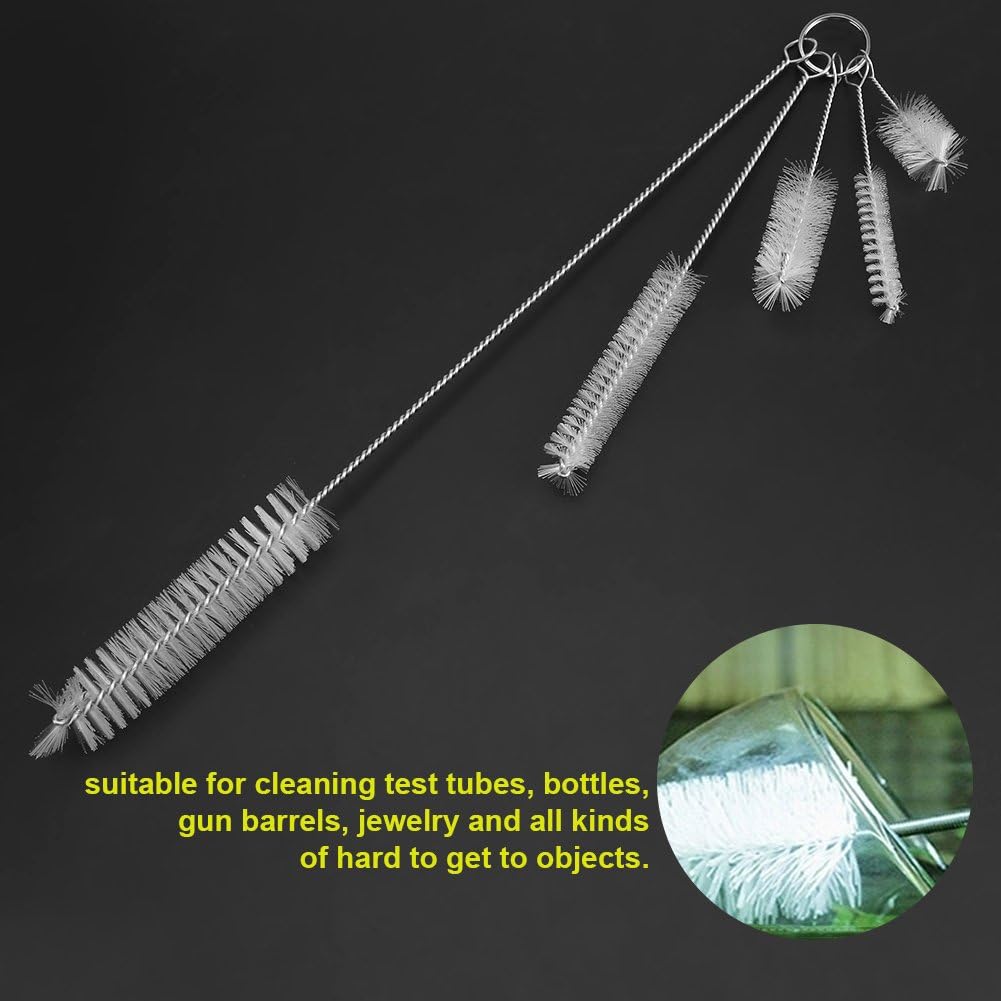 Minnya 5 Pcs Aquarium Pipe Brush Stainless Steel Washing Brush for Cleaning Aquarium Filter Water Pump Hose Flexible Fish Tank Cleaner - Image 5