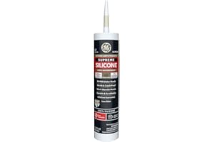 GE Sealants & Adhesives Supreme Silicone Kitchen & Bath Sealant, 10.1oz, Almond