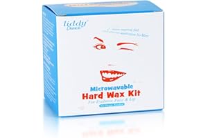 LIDDY DANCE Face Waxing Kit for Women, Microwave Hard Wax Hair Removal Kit for Eyebrow, Face & Lip, New Eyebrow Waxing Kit with Shaper Tape