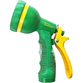 Miracle-Gro 9-Pattern Garden Hose Nozzle &ndash; Heavy-Duty, High-Pressure Hose Nozzle with Ergonomic Grip and Adjustable Spray Settings for Gardening, Cleaning, and Outdoor Use