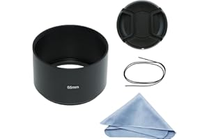 SIOTI 55mm Lens Hood, Matte Treatment Inside, Aluminum Material, Compatible with All Camera Lens S/C/N/F/O/P etc.(55mm)