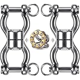 SELEWARE Silent Bearing Swing Swivel, 360° Rotational Device Hanging Accessory with Removeable Buckle for Tree Swing, Hammock Chair, Climbing Rope, Yoga, Kids Swing Swivel 1202LB Capacity