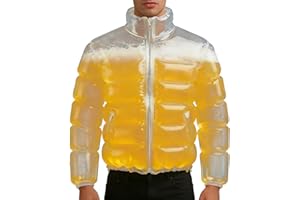 Beer Filled Jacket With Straw, Funny Transparent Beer Drinking Refillable Coat, Wearable Beverage Jacket For Party Gatherings