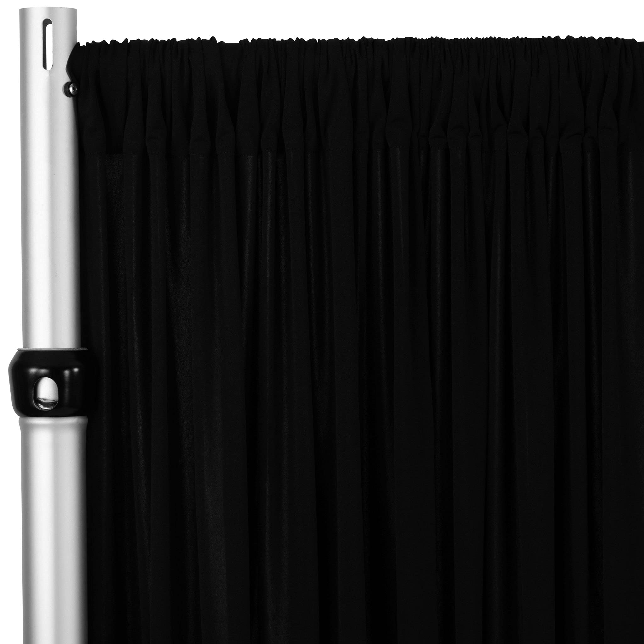 Spandex 4-way Stretch Drape Curtain - 305cm x 152cm | Black | 1 Pc.