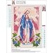 callm 5D Diamond Painting, DIY Cross Stitch Kit Religious Diamond Embroidery Painting Drill Arts Craft Supply for Home Wall Decor (C)