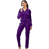 LeeHanTon Track Suits for Women Velour Tracksuit 2 Piece Outfits Set Jogging Sweatsuits Soft Sports Sweat Suit Pants