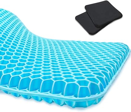 Amazon Co Jp クッション 車 シートクッション 超通気 座布団 健康クッション 無重力クッション 運転 自宅 オフィス 滑り止めカバー2枚付き 2重設計 座り心地抜群 腰楽クッション ブルー パソコン 周辺機器