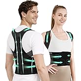 Back Brace Posture Corrector for Women and Men, 4-Point Back Support System for Upper/Lower Back Pain Relief, Scoliosis & Hunchback Correction, Adjustable & Breathable Shoulder Straightener, Medium