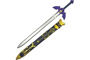 otaku gear 37 Inch Heroic Master Foam Sword with Plastic Scabbard Prop for Cosplay LARP Halloween Costume and Display