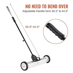 VEVOR Rolling Magnetic Sweeper with Wheels, 50Lbs