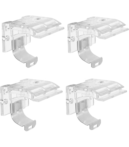 4-Pack White L Brackets For Vertical Blinds - 3" Length For 1-1/2" Headrail Outside Mount