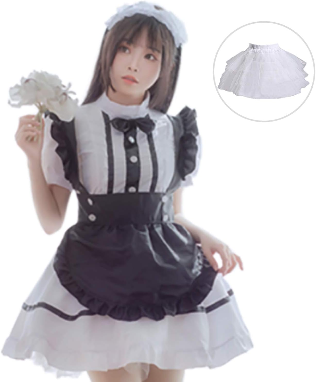 Amazon Jooker ゴスロリメイド服 パニエセット 大きいサイズ S 2xlの5サイズ コスプレ カチューシャつき L コスプレ 仮装 通販