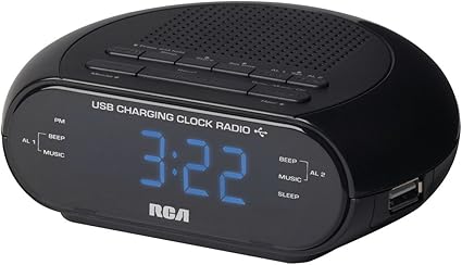 Amazon Com Rca Dual Wake Clock Radio With Usb Charging Home Audio Theater