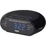 RCA Dual Wake Clock Radio with USB Charging