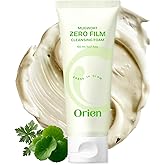 Orien Mugwort Zero Film Cleansing Foam 5.07 fl.oz, 150ml ㅣDaily Makeup Blackhead Removal No pore clogging Korean skincare double cleansing