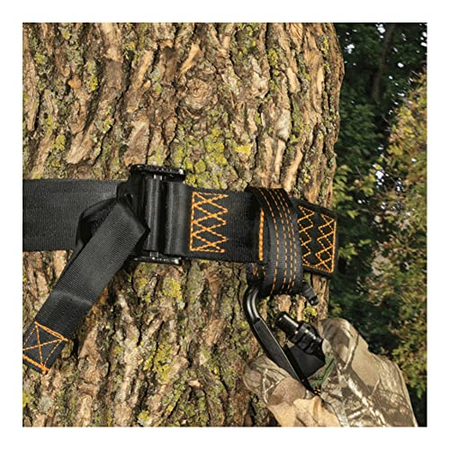 Muddy Outdoors Safety Harness Stitched Nylon Tree Strap with Steel Buckle for Tree Climbing