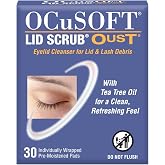 OCuSOFT Lid Scrub Oust Eyelid Cleanser - 30 Pre-Moistened Pads | With Tea Tree Oil for Lid/Lash Debris; Provides Soothing, Calming Comfort