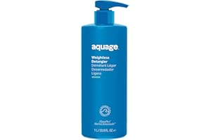 AQUAGE Weightless Detangler, Ultra-Light Conditioner, Hydrates and Restores Moisture Without Weighing Hair Down, Eliminates Tangles, 33.8 oz
