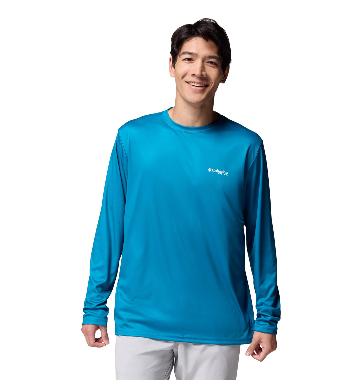 Columbia Mens Terminal Tackle PFG Fish Flag Long Sleeve, Blue Echo/Lemon Wash Offshore Slam, X-Small Image Columbia Mens Terminal Tackle PFG Fish Flag Long Sleeve, Blue Echo/Lemon Wash Offshore Slam, X-Small Image