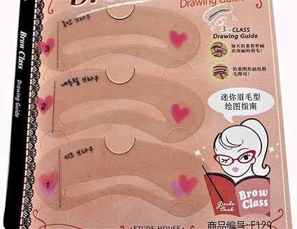 Reusable Eyebrow Stencil Eye Brow Grooming Shaping Template- Set of 3 Pieces