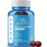 Joaouu (60 Count) Ashwagandha Gummies KSM-66 - Mixed Berry, Vegan, Plant Based, Non-GMO, Gluten-Free & Gelatin Free Relax, Organic Ashwa Root Extract Supplement for Immune Support