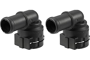 ACROPIX Engine Coolant Hose Connector Fit for VW Caddy 2C 2K SA - Pack of 2 Black