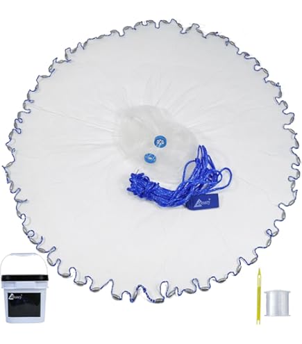 Amazon.com : Joy Fish Professional Bait Cast Net, 3/8" Sq. Mesh, 8Ft. : Cast  Nets For Fishing : Sports & Outdoors