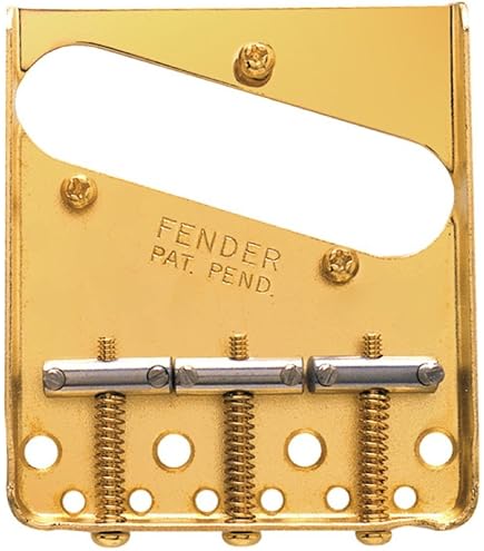 Plaque De Contrôle Fender Pour Telecaster - Dorée, Laiton Plaqué Or, 2 Trous - Vis Incluses