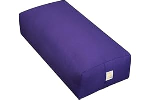 Sunshine Yoga Extra Firm Large Yoga Bolster, 24" x 12" x 6" Cinched OR Zippered Yoga Pillow, Rectangular Cotton Yoga Cushion With Removable Cover for Schools and Studios, Packs of 1/2/4
