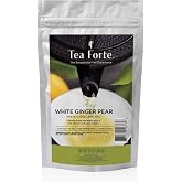 Tea Forte White Ginger Pear Loose Leaf Tea Bag | Makes 160-175 Cups, Handcrafted Loose Leaf White Tea Blend, Resealable Bulk Bag, Premium Gift for Tea Lovers