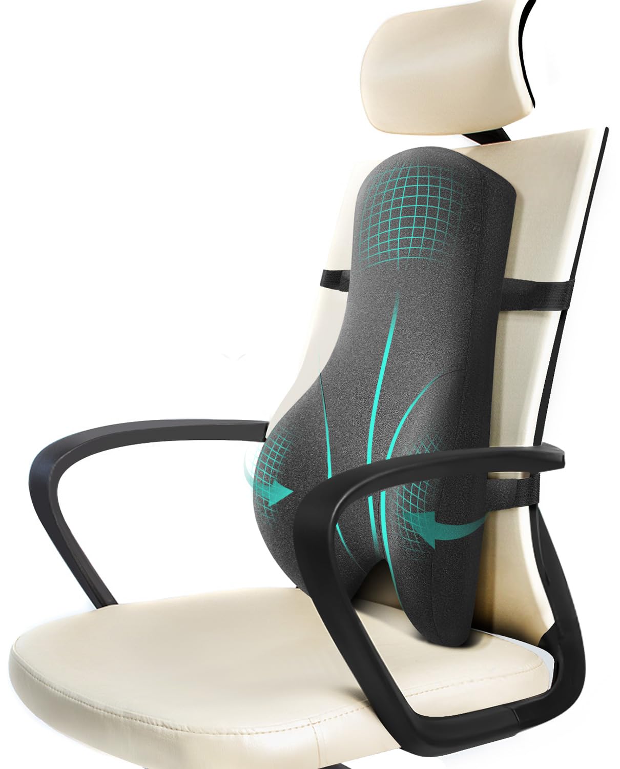 Photo 1 of Long Back Support for Office Chair Fully Support Entire Back for Comfort,Back Pain Relief and Posture Improved- Memory Foam Back Pillow Lumbar Support Pillow for Office Chair,Gaming Chair,Recliner